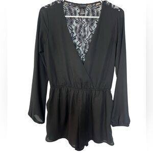 AQUA Black Romper - Size Small